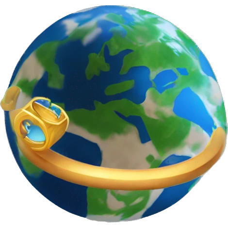 Planet earth but with a ring  emoji
