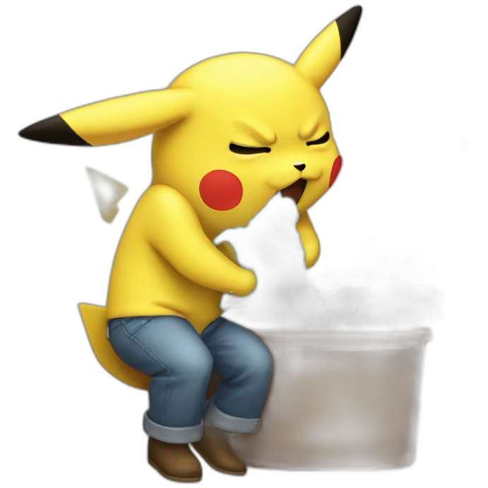 Vomiting Pikachu emoji
