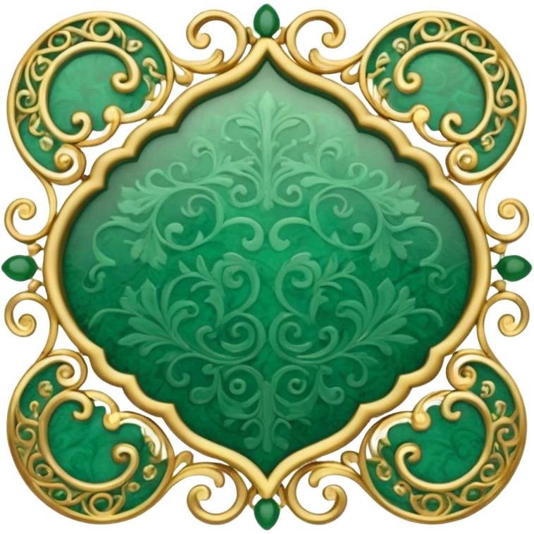 Jade and gold filigree emoji