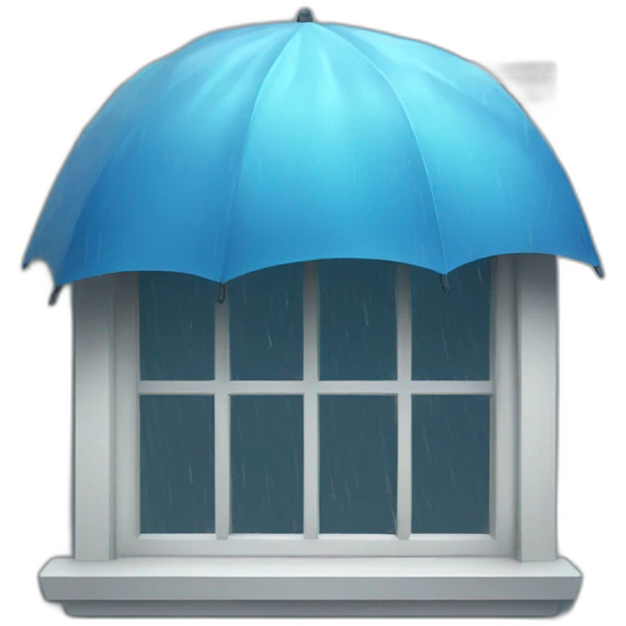 rainy, window emoji