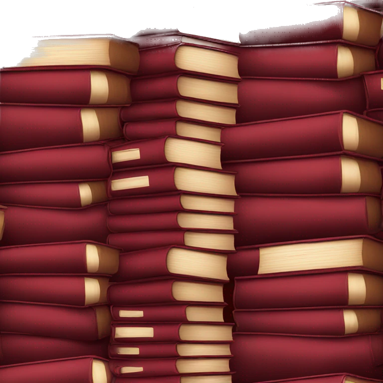 Dark red books stack emoji