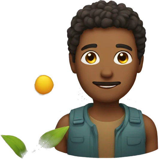 Man with flower emoji