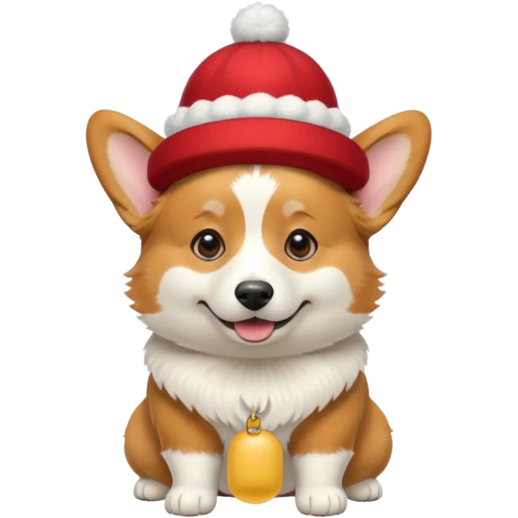 Собака корги в шляпке  emoji