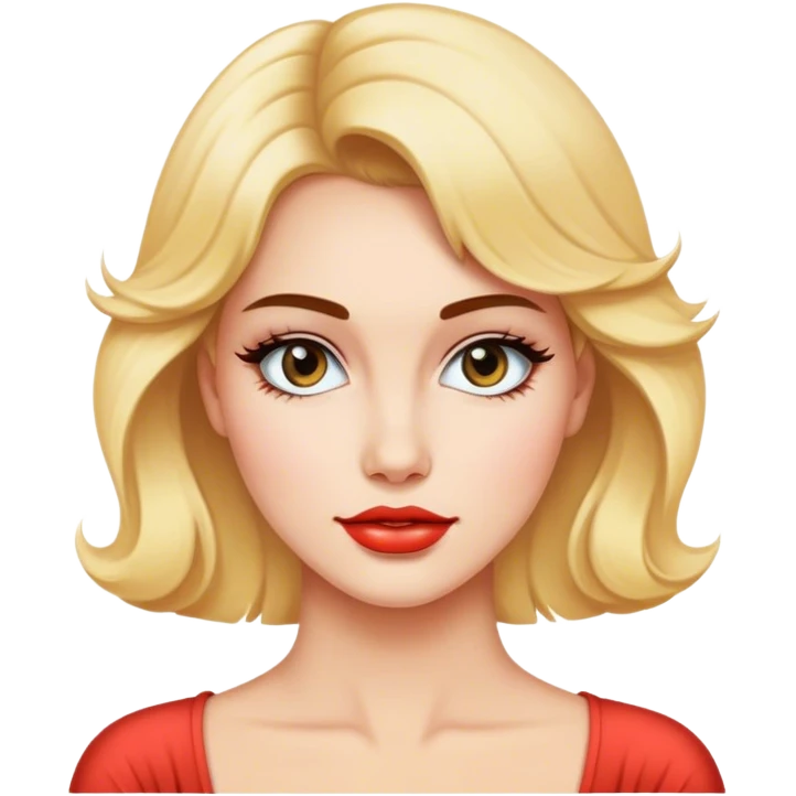 Beautiful woman in 1980’s woman fashion look emoji