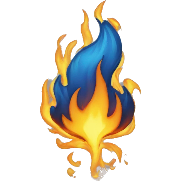 BLUE fire emoji