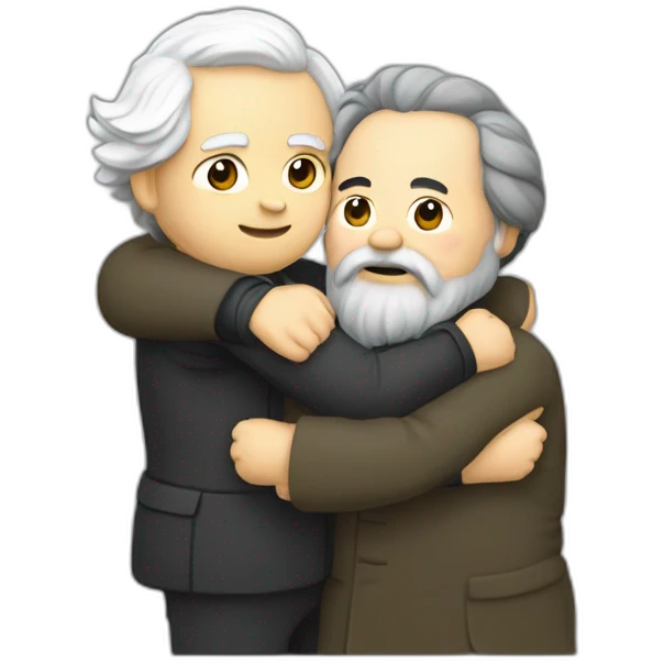 lihongzhi hug karl.marx emoji