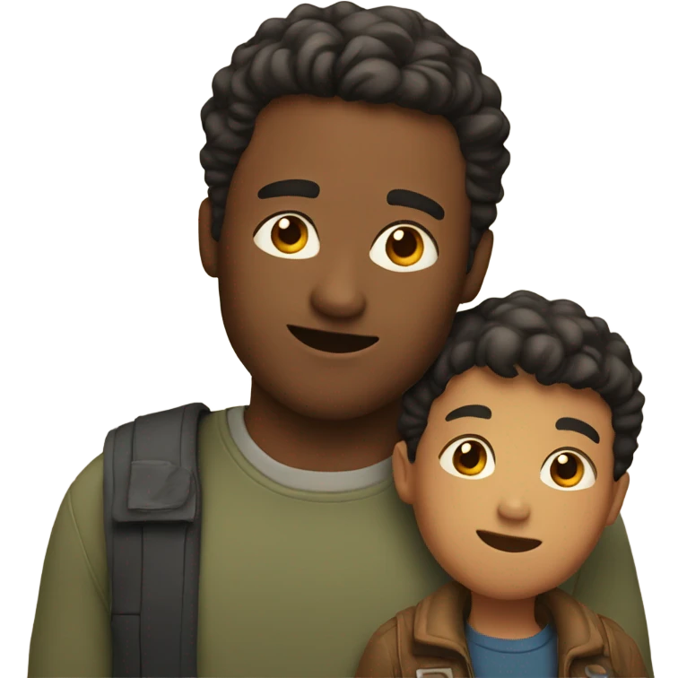 A father with his boy emoji