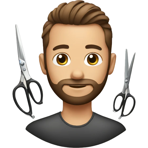 barber with scissors emoji