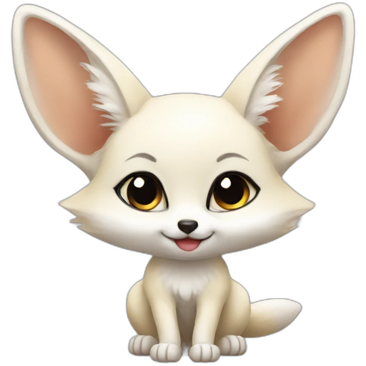 white-fennec-cute-baby emoji