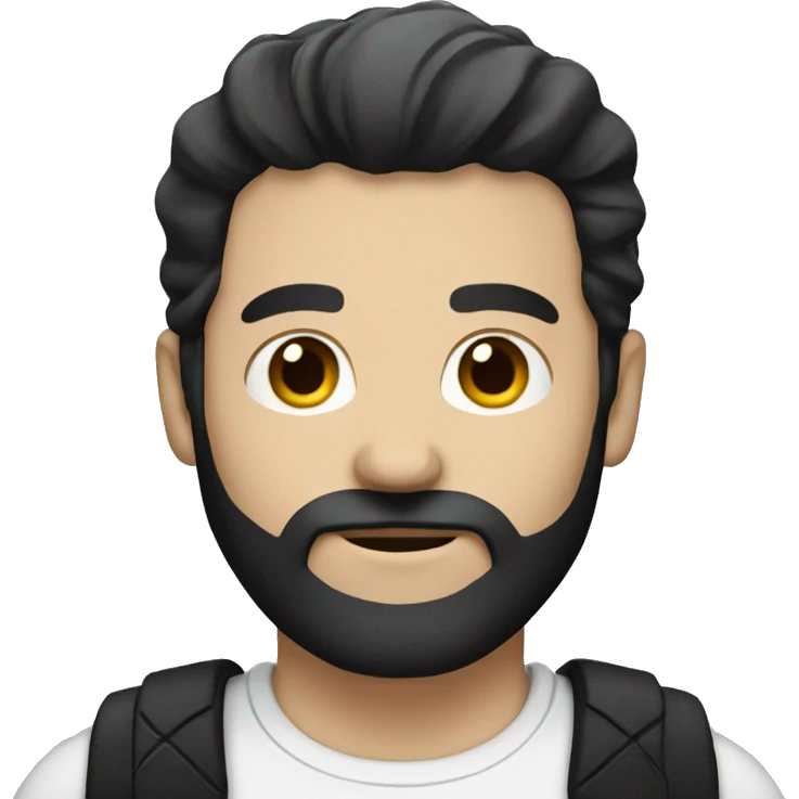 white man with black hait and beard emoji