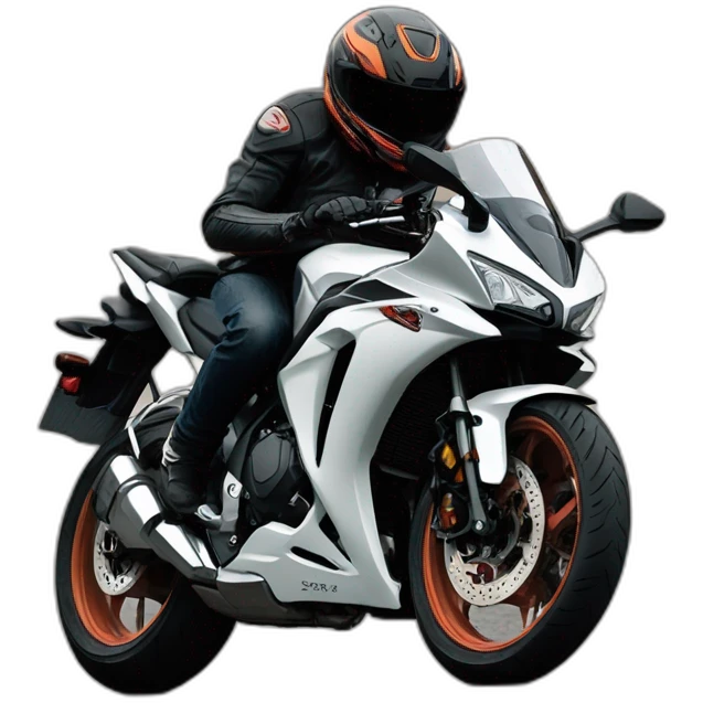 Homme sur une moto Honda cbr650r emoji