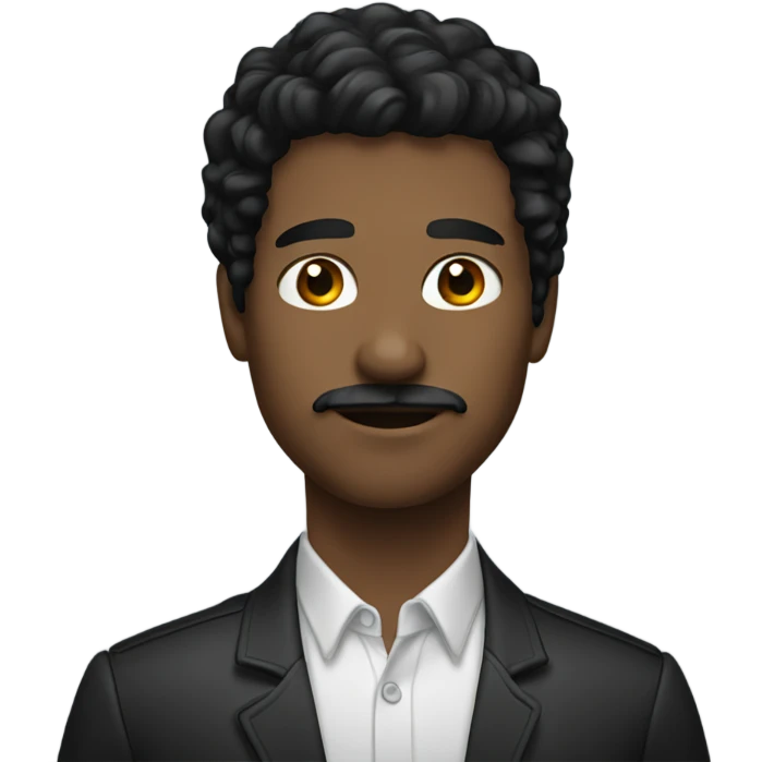 Young man Black hair and mustache  emoji