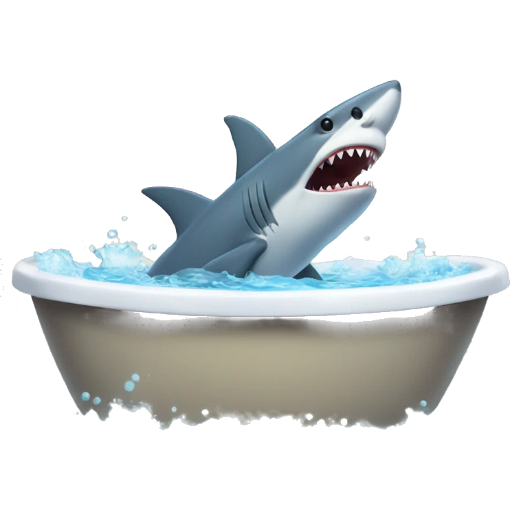 Shark taking a bath emoji