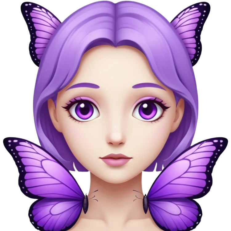 LILA and purple butterfly emoji