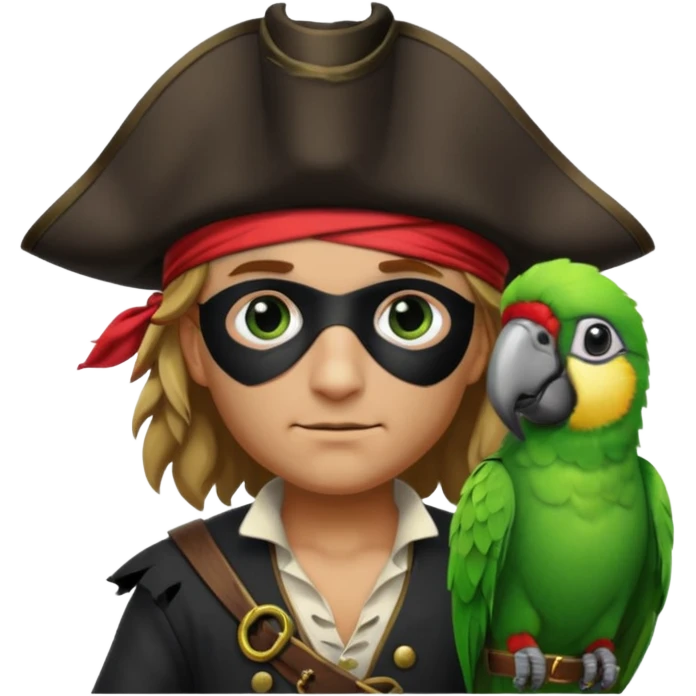 pirate and parrot emoji