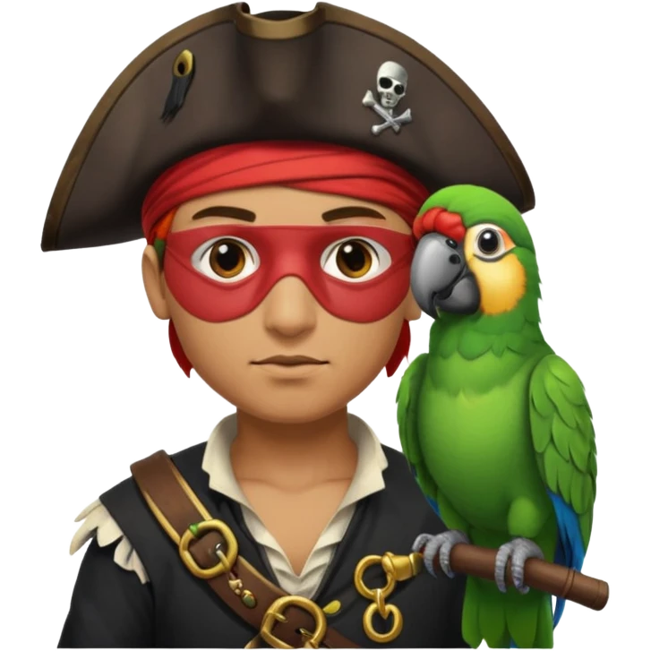 pirate and parrot emoji