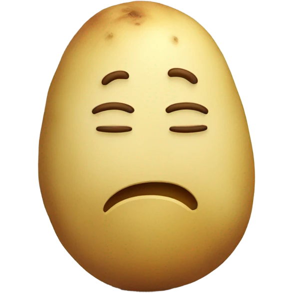 Lazy potato sleepy emoji
