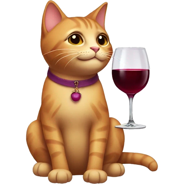 Cat with wine  emoji