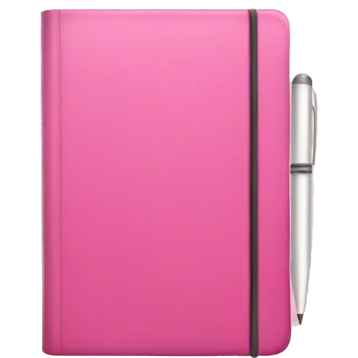 Pink notebook emoji