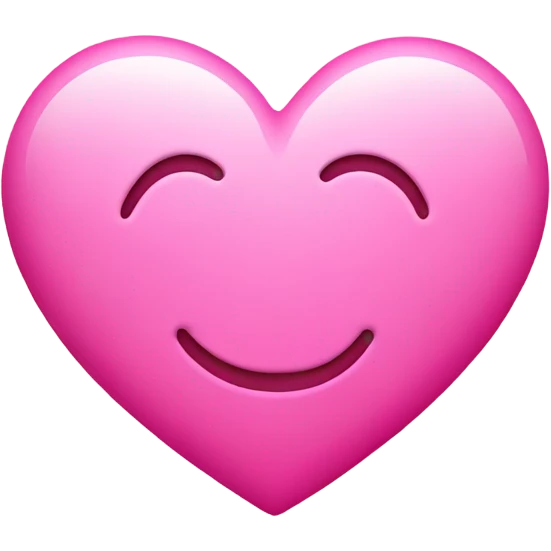 Pink smiley face with pink hearts  emoji