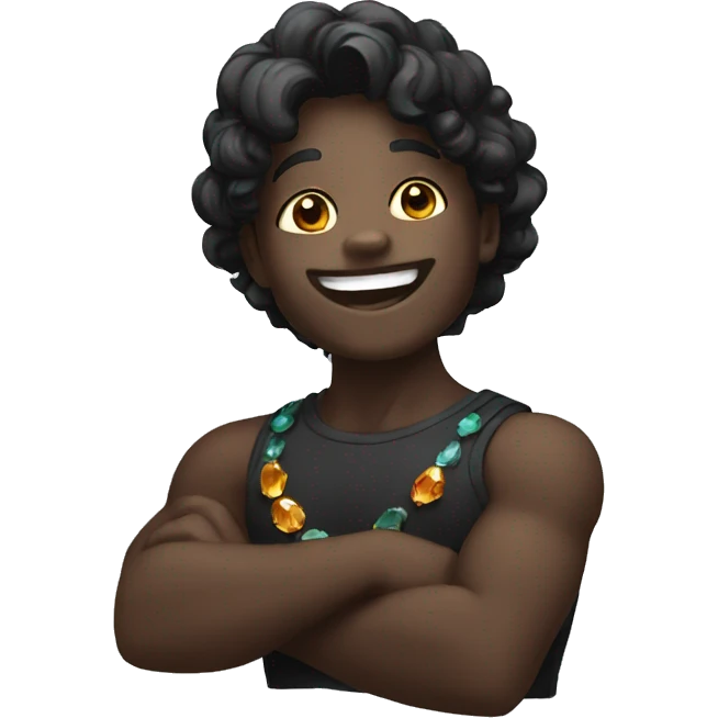 happy onyx gem emoji