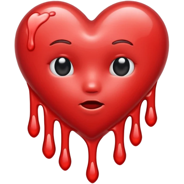 Create a heart like melting I didn't need any face on that heart   emoji