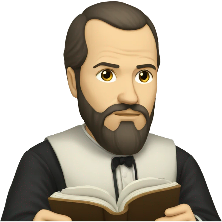 dostoievski reading a book emoji