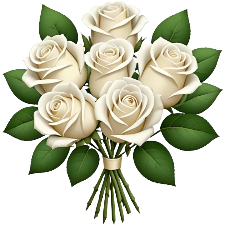 bouquet of white roses emoji