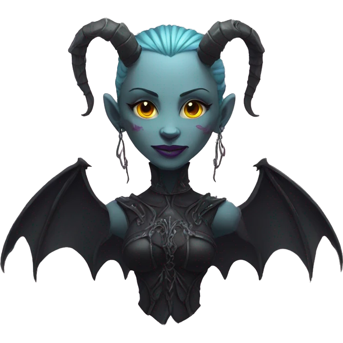 Demonia con grandes alas emoji