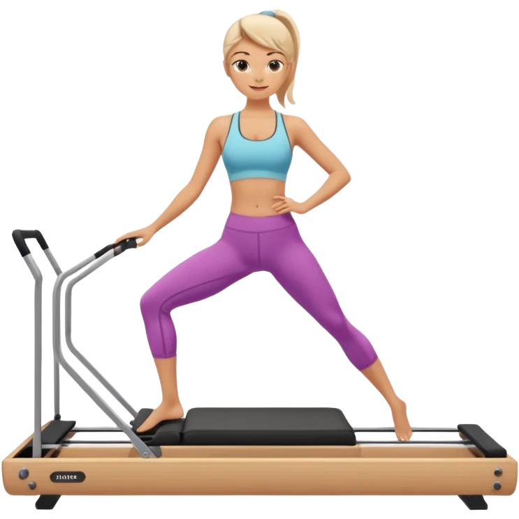 pilates girly doing pilates on reformer emoji