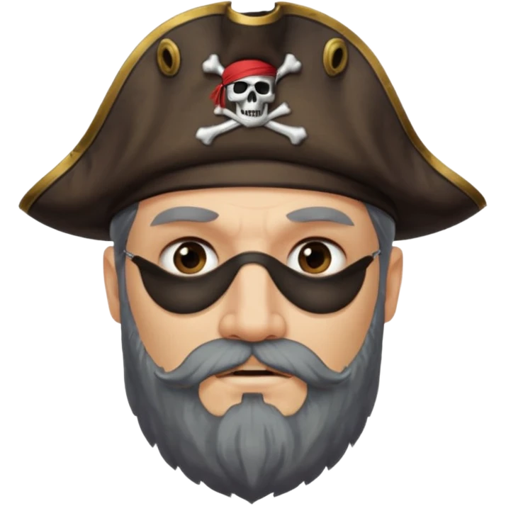 pirate captain eye pach beard emoji