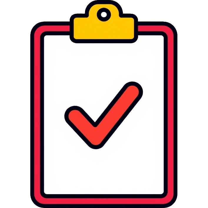 clipboard with checkmark, job finished, completed task emoji