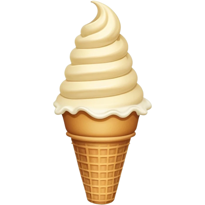 Vintage style simple ice cream cone like early emoji design emoji