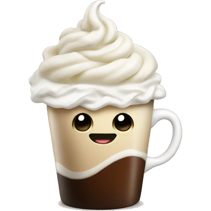 Coffee with whipped cream  emoji