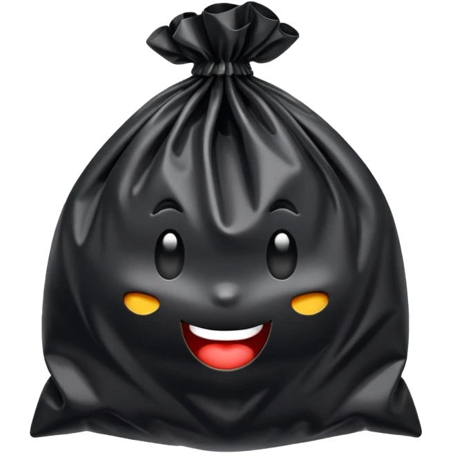 a black plastic bag emoji