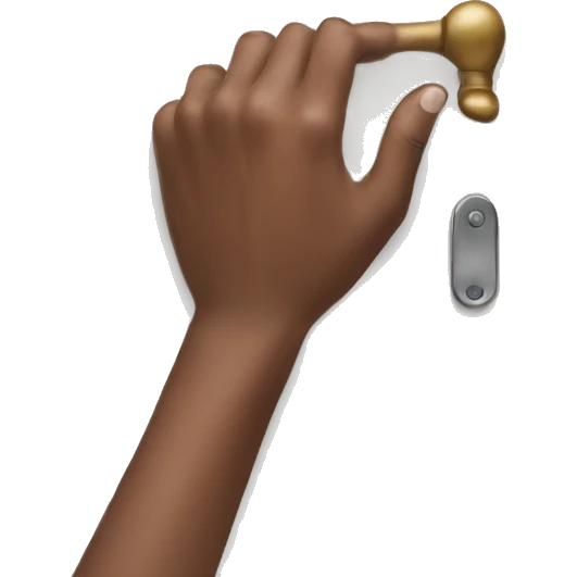 hand holding door handle  emoji