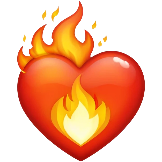 Fire heart emoji