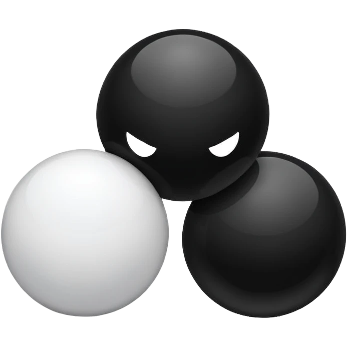 create an image that symbolizes the black and the white, like a dichotomy emoji