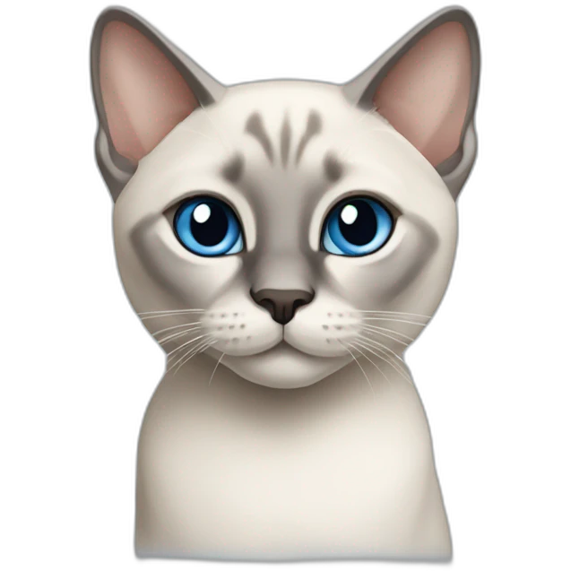 Blue Tabby Point siamese cat tease emoji