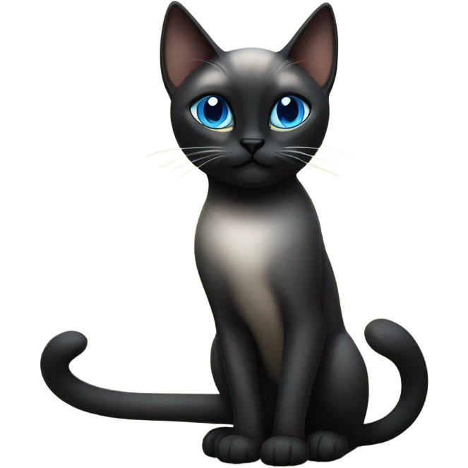 Siamese cat and black cat emoji