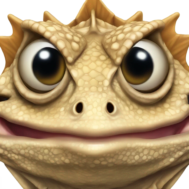 Horned lizard with massive tounge emoji