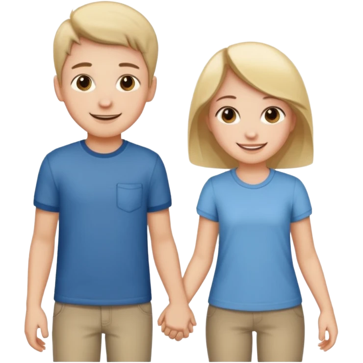 Naked boy and girl with penus and Virgina  emoji