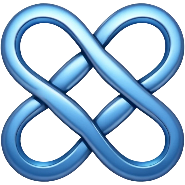 Infinity symbol with blue color emoji