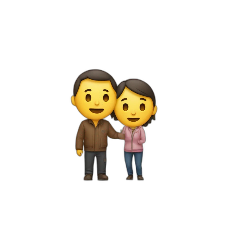 Deux personnes qui s’embrassent emoji