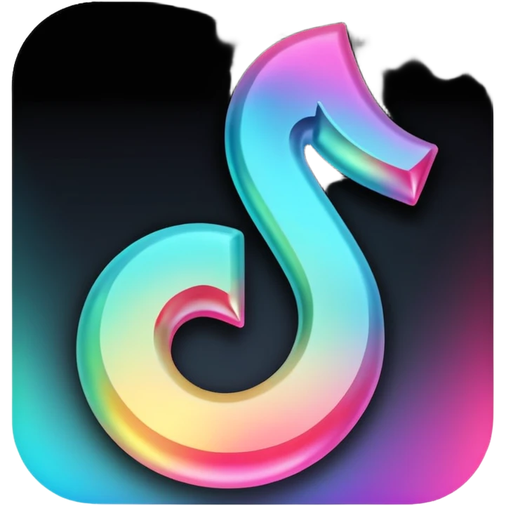 tiktok logo thats glowing emoji