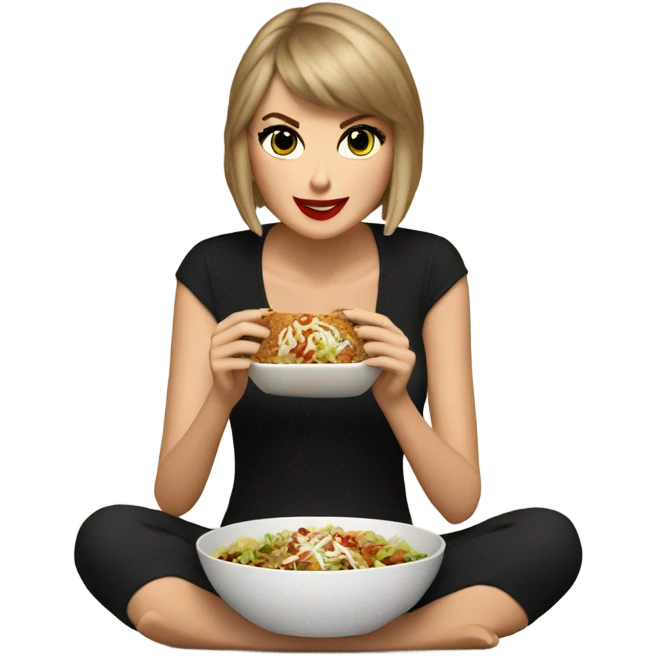 Taylor swift eating chipotle emoji