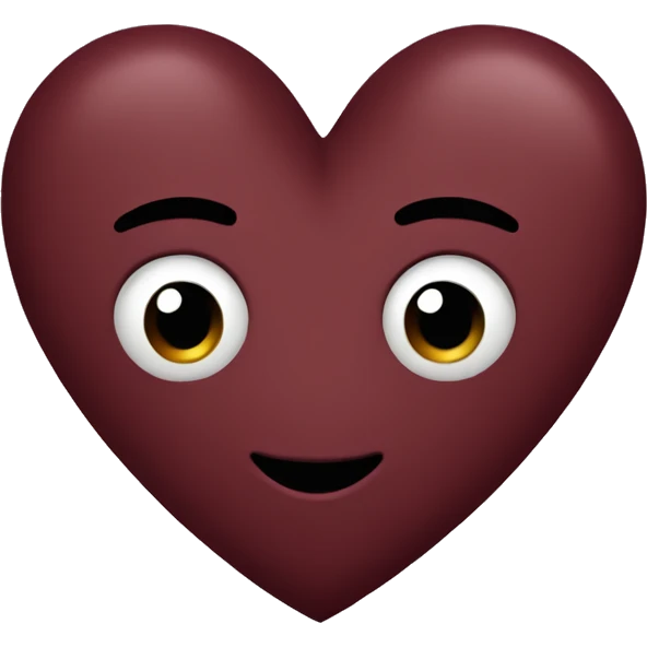 burgundy heart emoji