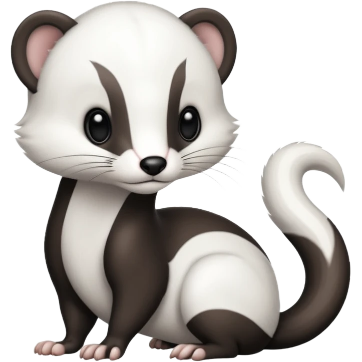 black/white Weasel emoji