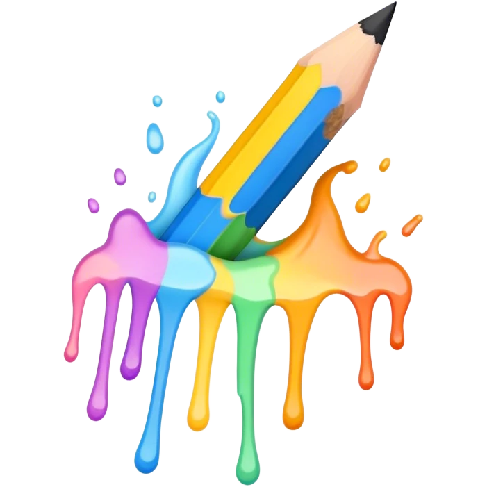 pastel melted pencil emoji
