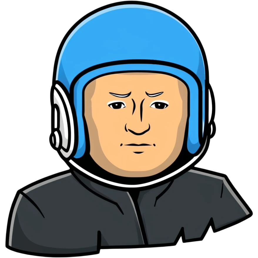 Vladimir Putin wearing a helmet emoji
